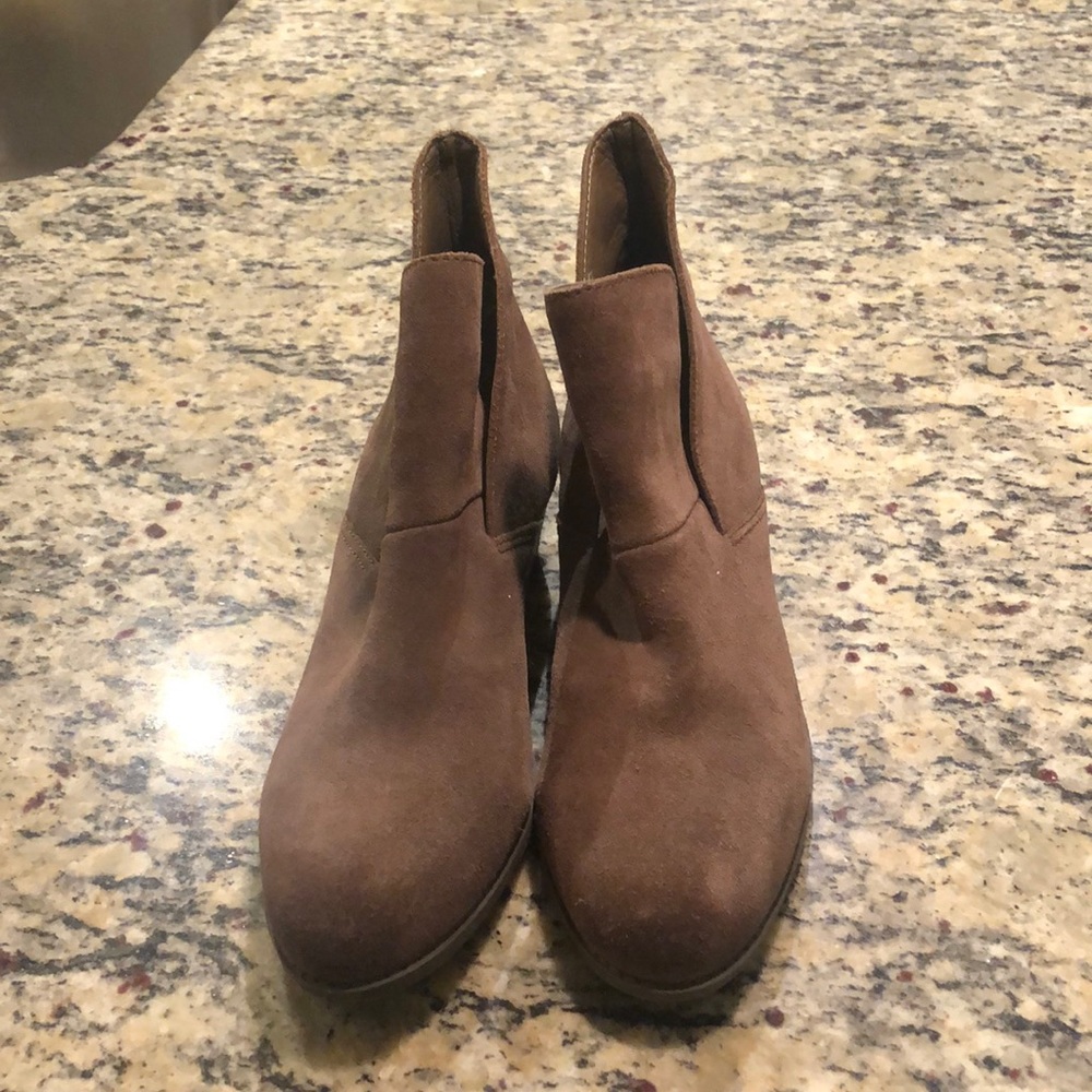 Brown Suade Booties